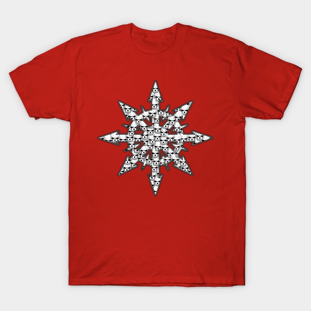 Chaos Wheel Skulls T-Shirt by SimonBreeze